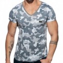 Addicted Washed Camo T-Shirt - Grey