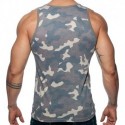 Addicted Washed Camo Tank Top - Khaki