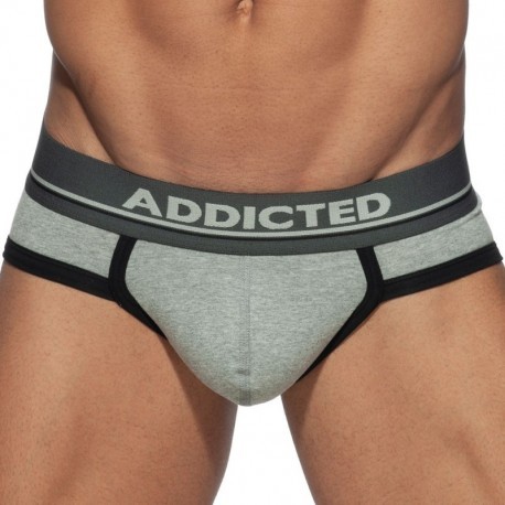 Addicted Basic Colors Cotton Briefs - Grey