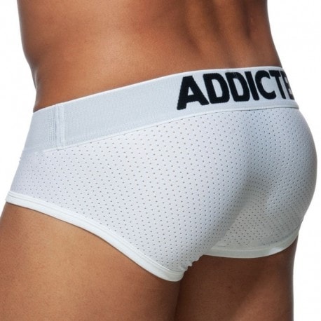 Addicted Push Up Mesh Brief - White