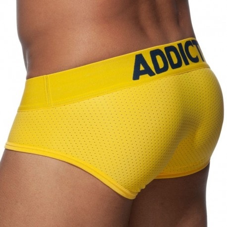 Addicted Slip Push Up Mesh Jaune