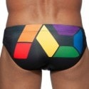 Addicted AD Rainbow Bikini Swim Brief - Black