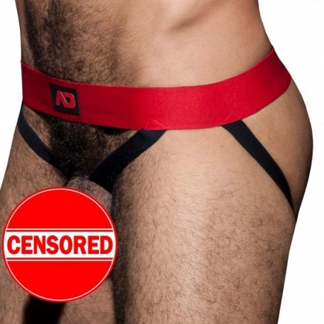 AD Fetish Cockring Double Jock - Red