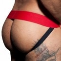 AD Fetish Double Jock Strap Cockring Rouge