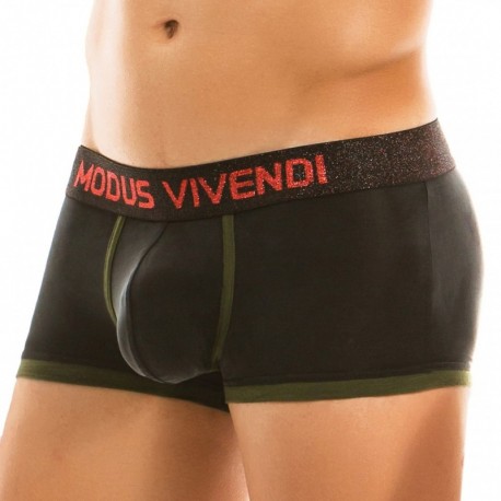 Modus Vivendi Floral Cupro Boxer - Black