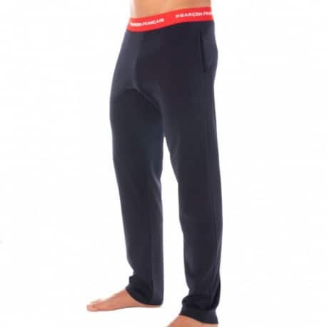 Garçon Français Loungewear Pants - Navy - Red