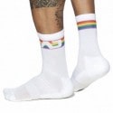 Addicted AD Rainbow Socks - White