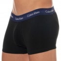 Calvin Klein 3-Pack Cotton Stretch Boxers - Black with Color Waistband