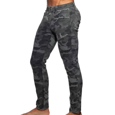 Men'S Denim Pants Badge Stretch Slim Fit Tight Fitting Elastic Camo Tight  Pants - The Little Connection