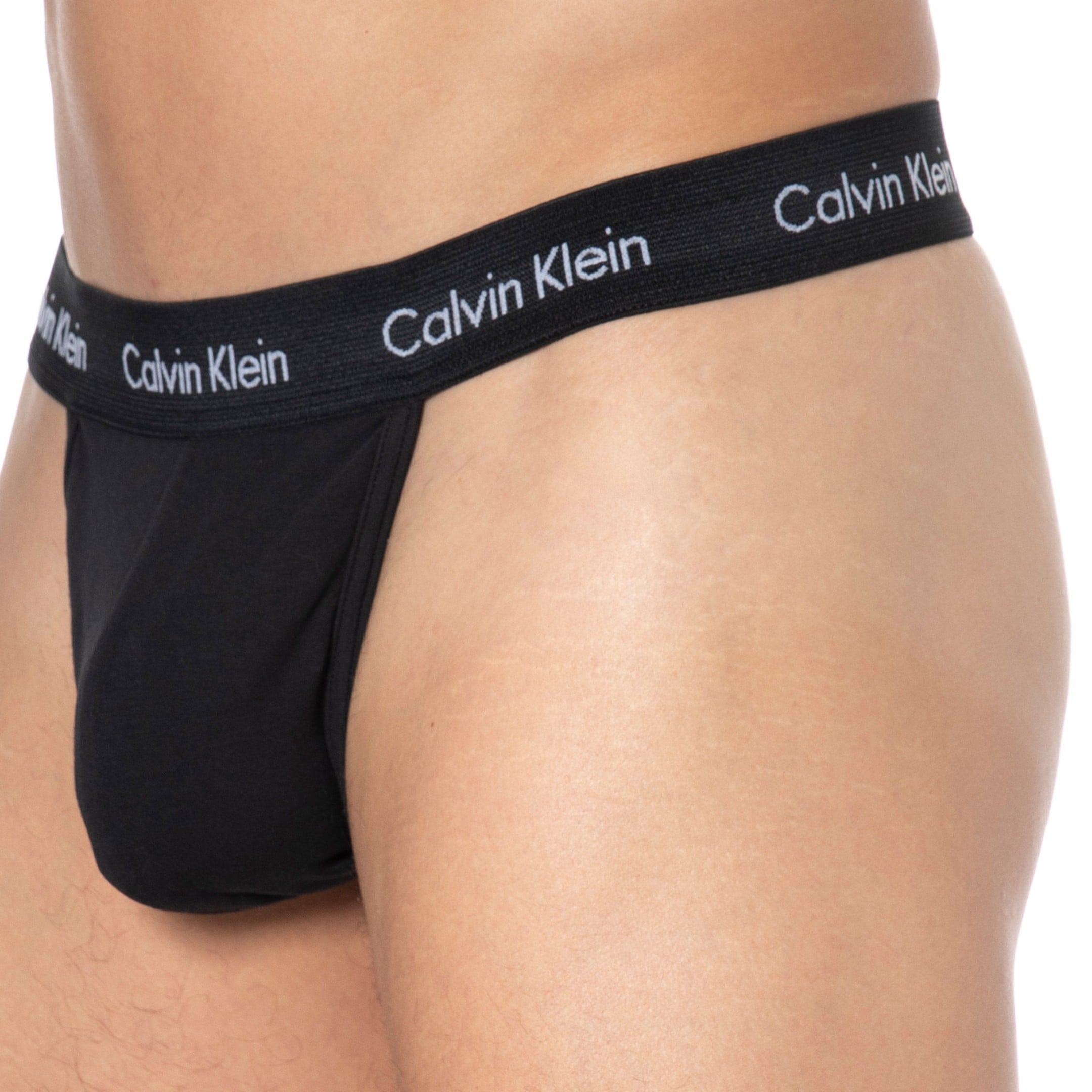 excelleren Gangster Motel Calvin Klein 2-Pack Cotton Stretch Thongs - Black | INDERWEAR