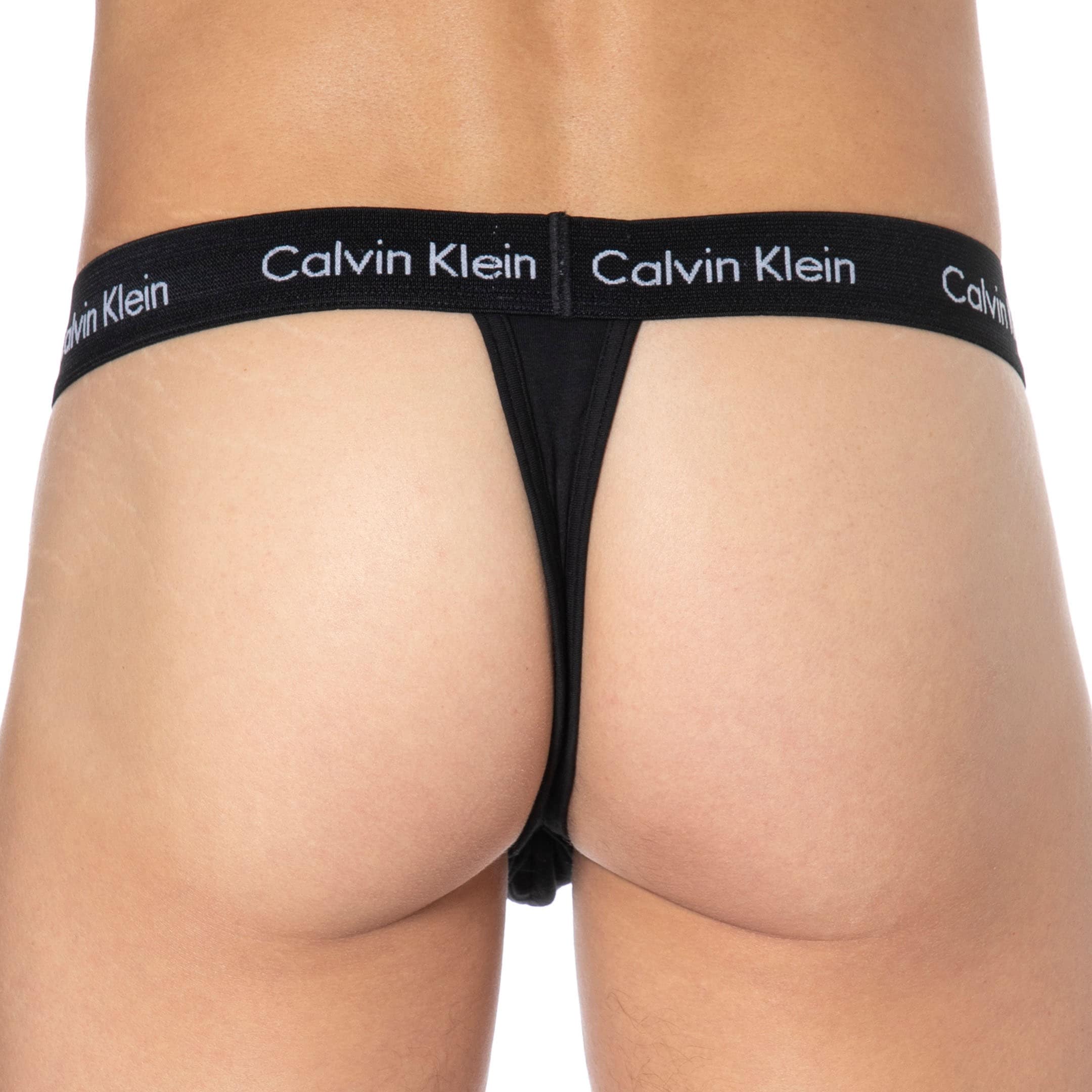 NWT Calvin Klein Grey & Black Thong Set 2 pc