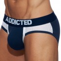 Addicted 3-Pack Combi Mesh Briefs - Black - Red - Navy Blue