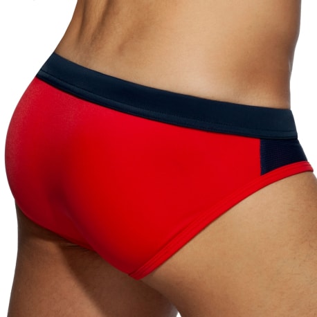 Addicted Spike Swim Briefs - Navy - Red