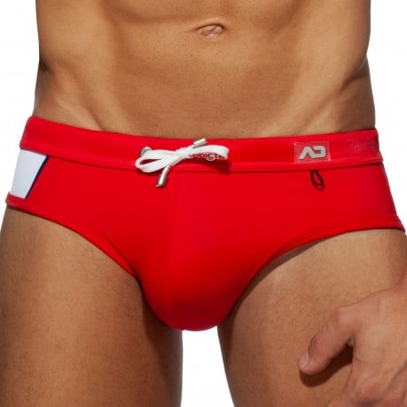 Addicted Racing Side Swim Briefs - Red