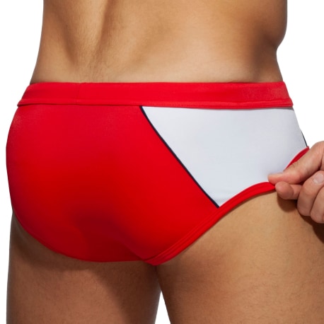 Addicted Racing Side Swim Briefs - Red