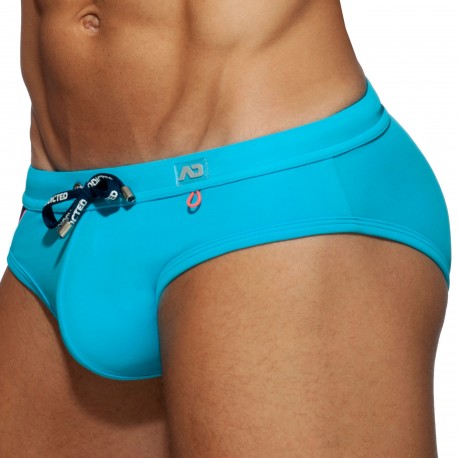 Addicted Racing Side Swim Briefs - Turquoise Blue