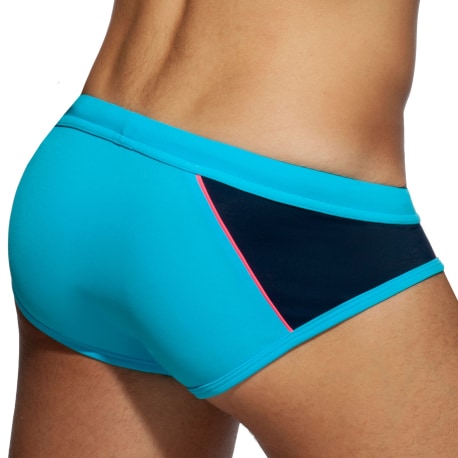 Addicted Slip de Bain Racing Side Bleu Turquoise