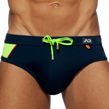 Addicted Racing Side Swim Briefs - Navy Blue