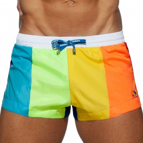 Addicted Rainbow Swim Shorts