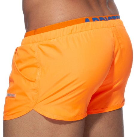 Addicted Short de Bain Double Waistband Orange