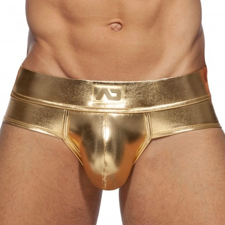 Addicted Metallic Brief - Gold