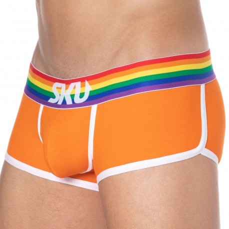 Meundies NWOT Orange Tiger Stripes trunk underwear size Small