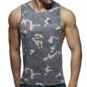 Addicted Washed Camo Low Rider Tank Top - Khaki