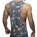 Addicted Washed Camo Low Rider Tank Top - Khaki