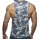 Addicted Washed Camo Low Rider Tank Top - Grey