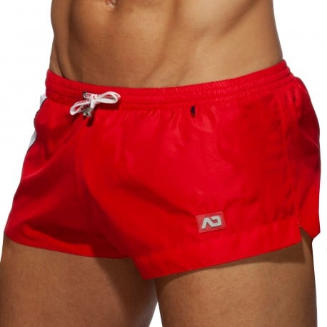 Addicted Short de Bain Racing Side Rouge