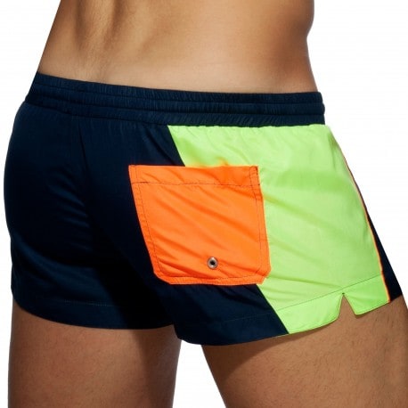 Addicted Racing Side Swim Shorts - Navy Blue