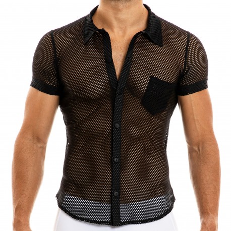 Modus Vivendi Camouflage Mesh Shirt - Black