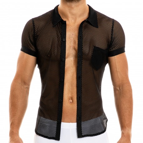 Modus Vivendi Camouflage Mesh Shirt - Black