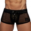 Addicted C-Through Mesh Rocky Shorts - Black