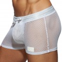 Addicted C-Through Mesh Shorts - White