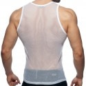 Addicted C-Through Mesh Tank Top - White