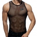 Addicted C-Through Mesh Tank Top - Black