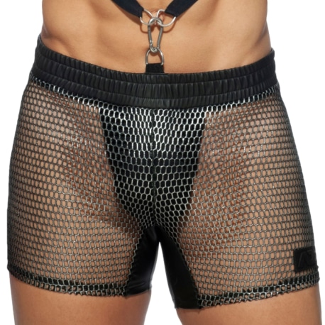 Addicted C-Through Mesh Sport Shorts - Black