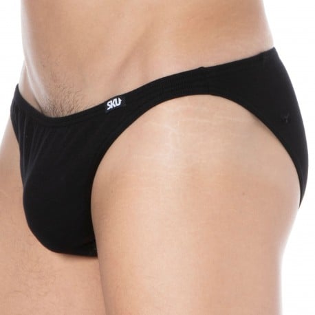 SKU 3-Pack Cotton Mini Briefs - Black