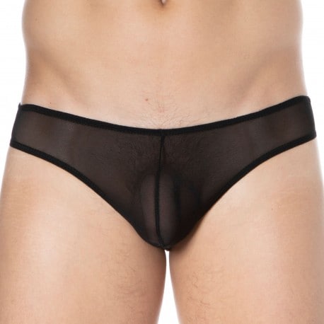 Doreanse Sexy Plain Tulle Briefs - Black