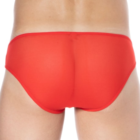 Doreanse Sexy Plain Tulle Briefs - Red