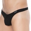 Doreanse Sexy Cotton Modal Plain Thong - Black