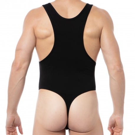 Doreanse Sexy Cotton Modal String Bodysuit - Black