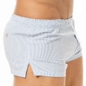 Marcuse Pinstripe Boxer Shorts - Blue