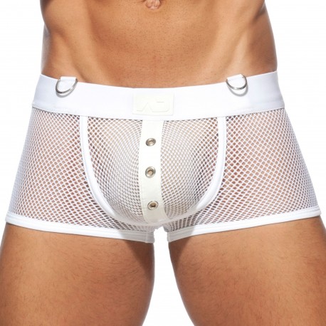 AD Fetish Mesh Mixed Bottomless Boxer - White