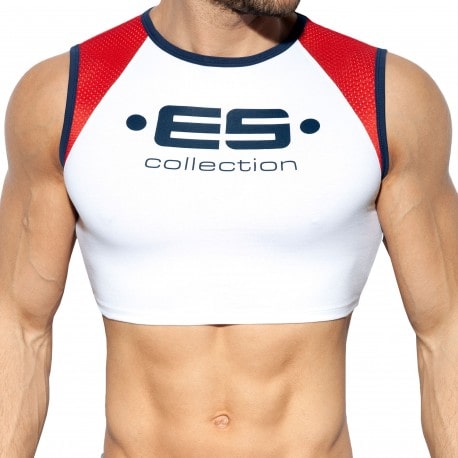 ES Collection Muscle Crop Top - White