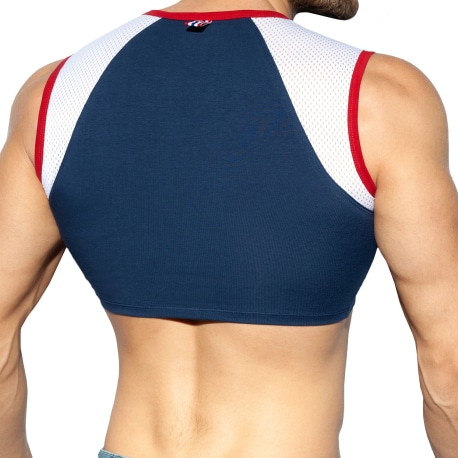 ES Collection Muscle Crop Top - Navy