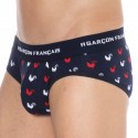 Garçon Français Gallic Rooster Brief - Navy