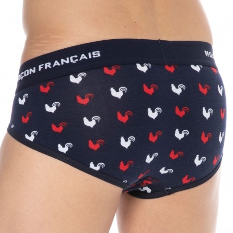 Garçon Français Gallic Rooster Brief - Navy