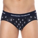 Garçon Français Anchor Cotton Briefs - Navy